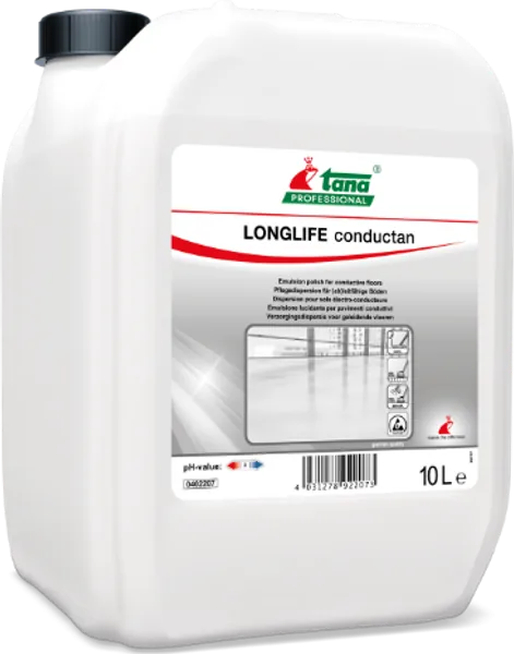 LONGLIFE conductan — ווקס אנטי-סטטי לרצפות מוליכות, מכל 10 ליטר