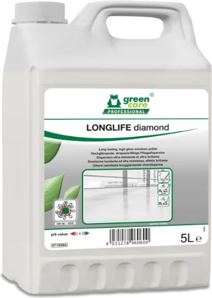 LONGLIFE diamond — ווקס מבריק לרצפות PVC, מכל 5 ליטר